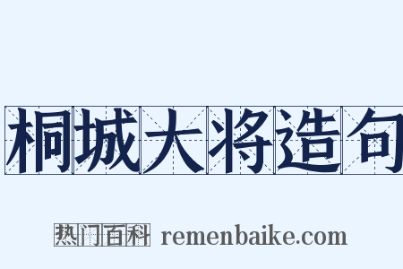 桐城大将造句是什么意思的图片